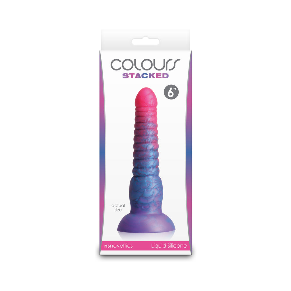 6 inch Dildo by NS Novelties in Multi-Color shown for use by Her or Him