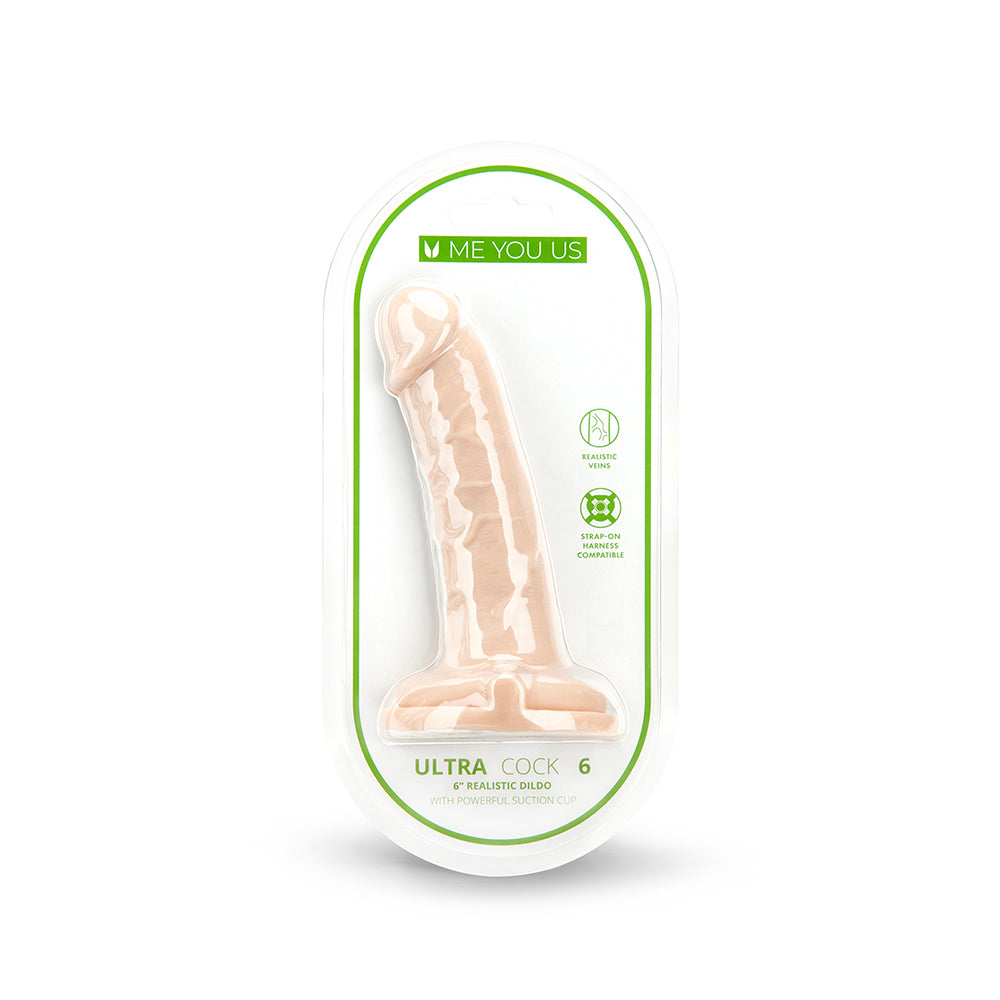 6 inch Dildo by Me You Us in Vanilla Ivory Beige shown for use by Her or Him