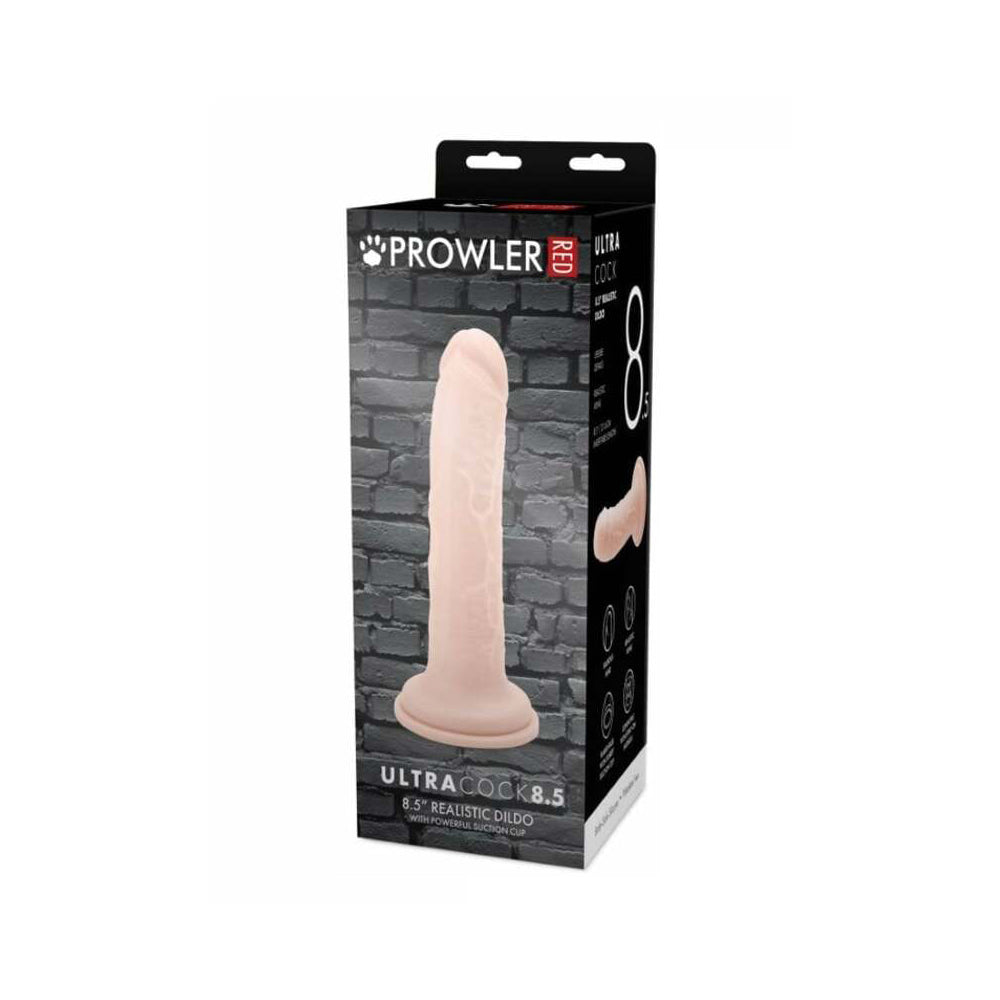 8.5 inch Dildo by Prowler RED in Vanilla Ivory Beige shown for use by Her or Him