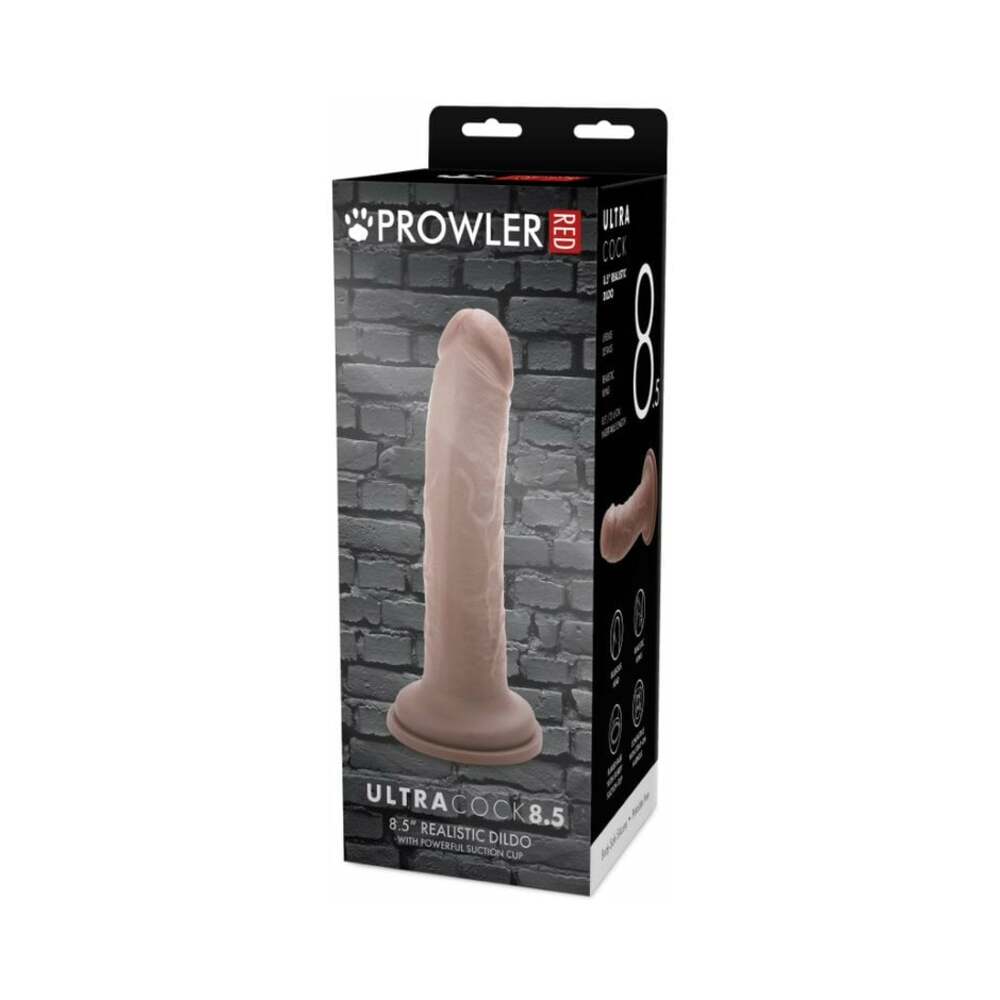 8.5 inch Dildo by Prowler RED in Brown Chocolate Cocoa shown for use by Her or Him