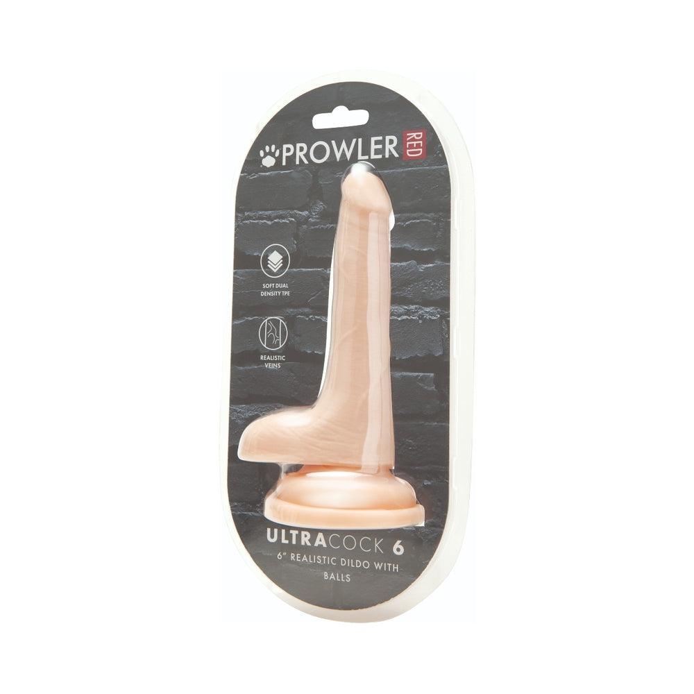 6 inch Dildo by Prowler RED in Vanilla Ivory Beige shown for use by Her or Him