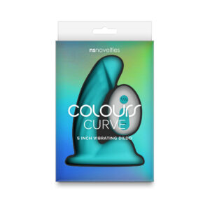 5 inch Dildo NS Novelties Teal Turquoise Aqua Colours Curve Vibrating