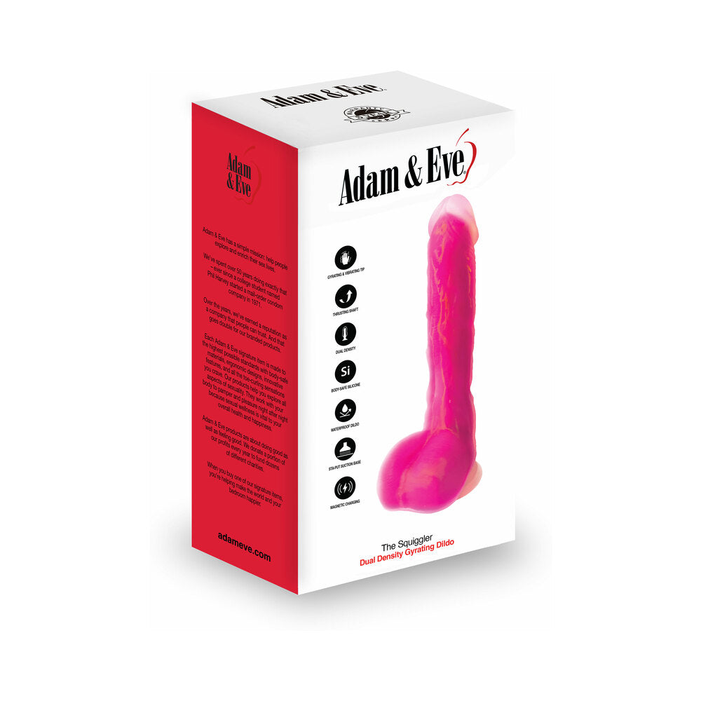 Dildo by Adam & Eve in Hot Pink Magenta Fuchsia shown for use by Her or Him