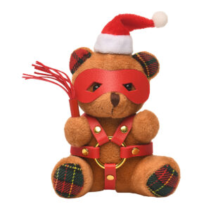 Master Series Holiday Bondage Bear Keychain Brown