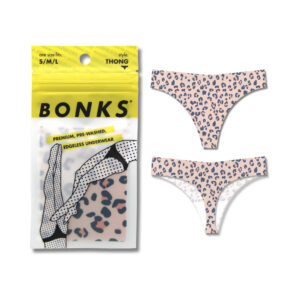 Animal Print Panties Cat'' Out Of The Bag Seamless Thong  by Bonks