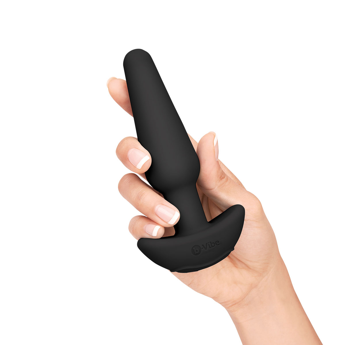 Fully assembled Black B-Vibe vibrator with smooth exterior