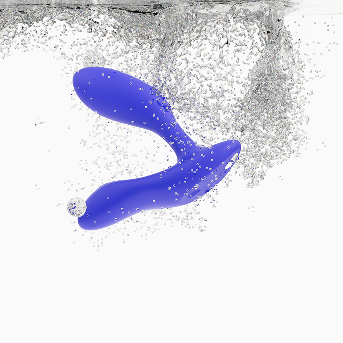 Angled view of the Blue We-Vibe vibrator designed for intimate use