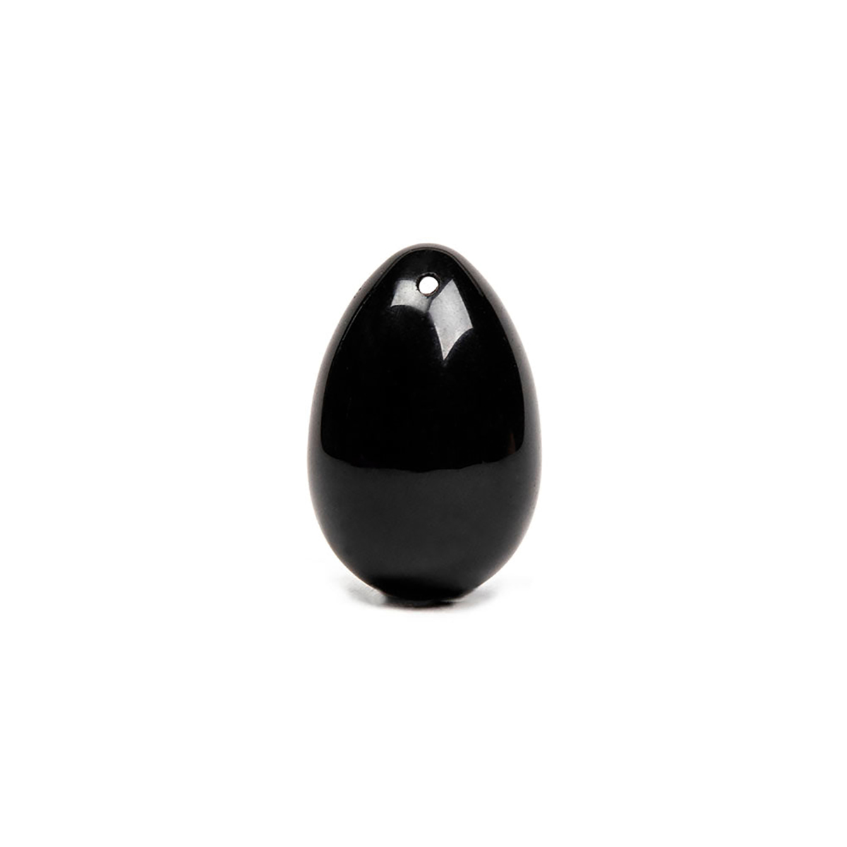 Buy Chakrubs Xaga Yoni Egg Obsidian drilled kegel exercise device for pelvic floor muscle strengthening.