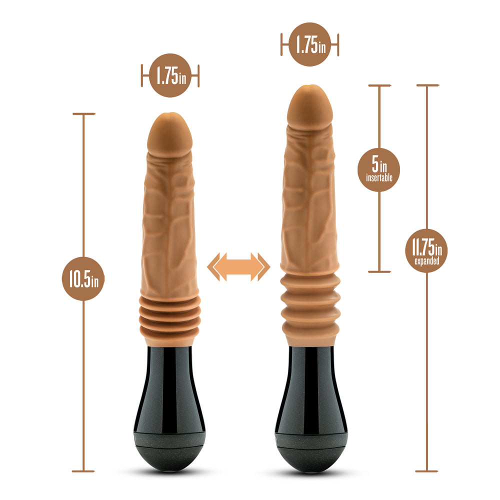 Dildo by Blush in Tan Light Brown Mocha displayed for pegging Him or Her
