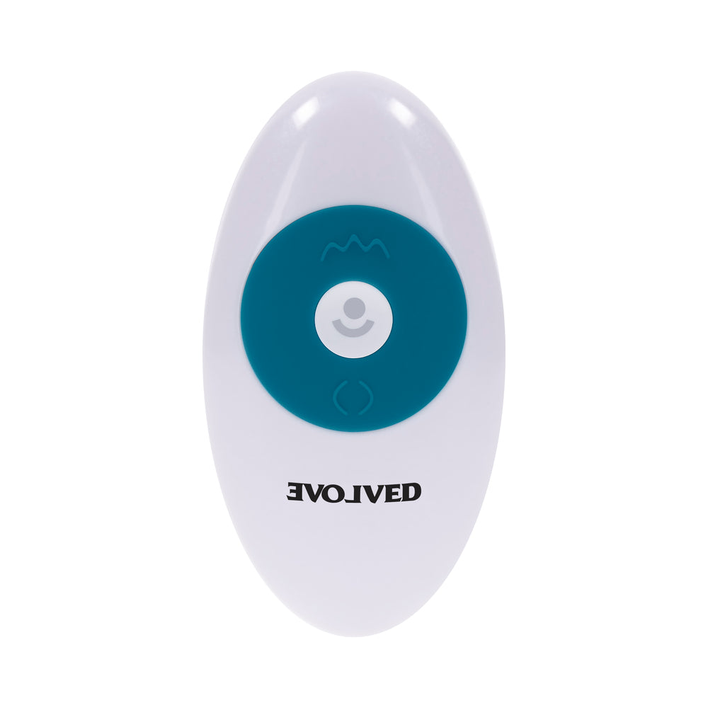 Dildo from Evolved in Teal Turquoise Aqua pictured for anal pleasure for Her or Him