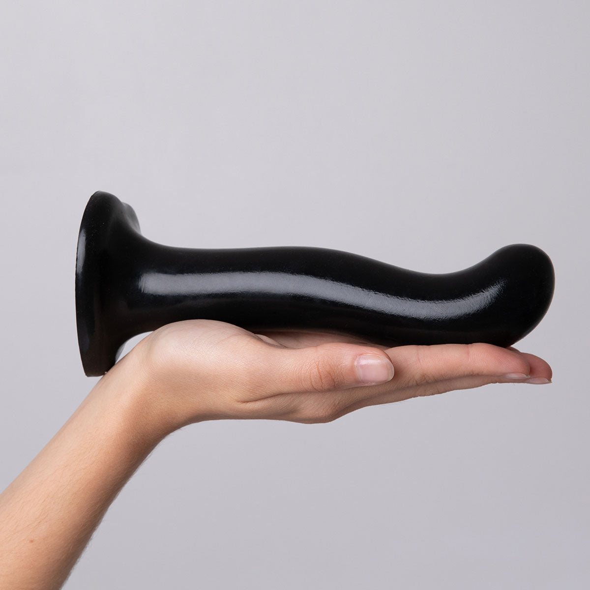 Dildo by Lovely Planet in Black shown for pegging Her or Him