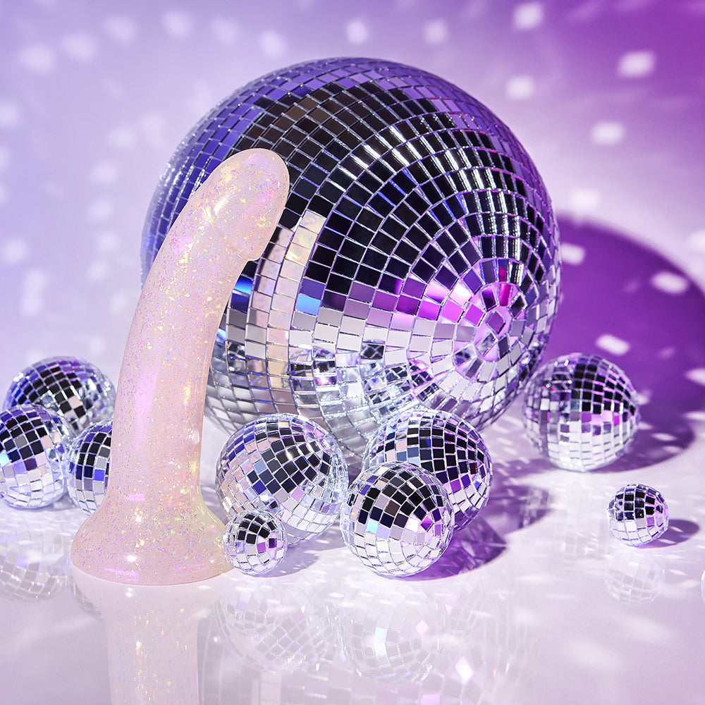 Dildo by Lovely Planet in Gold shown for pegging Her or Him