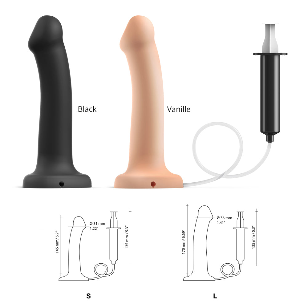 Dildo by Lovely Planet in Vanilla Ivory Beige displayed for pegging Him or Her