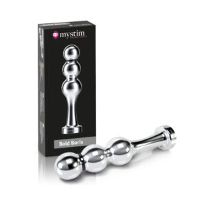 Dildo Mystim Silver Steel Chrome Bold Boris Ball Plug