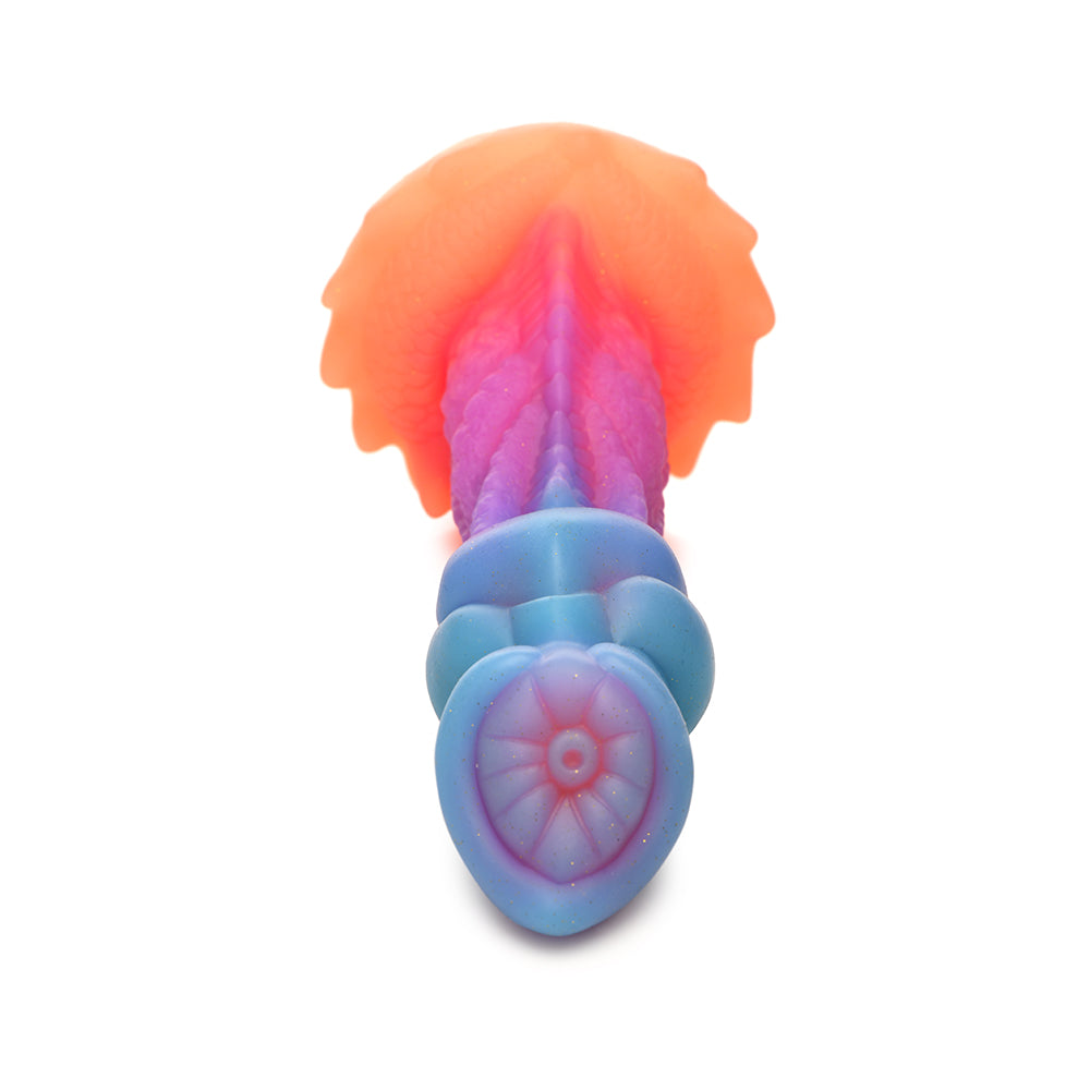 Dildo by XR Brands in Multi-Color displayed for pegging Him or Her
