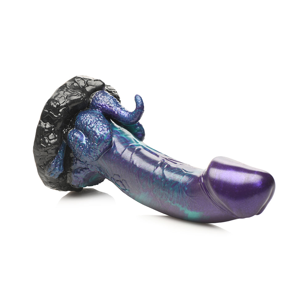 Dildo by XR Brands in Purple displayed for pegging Him or Her
