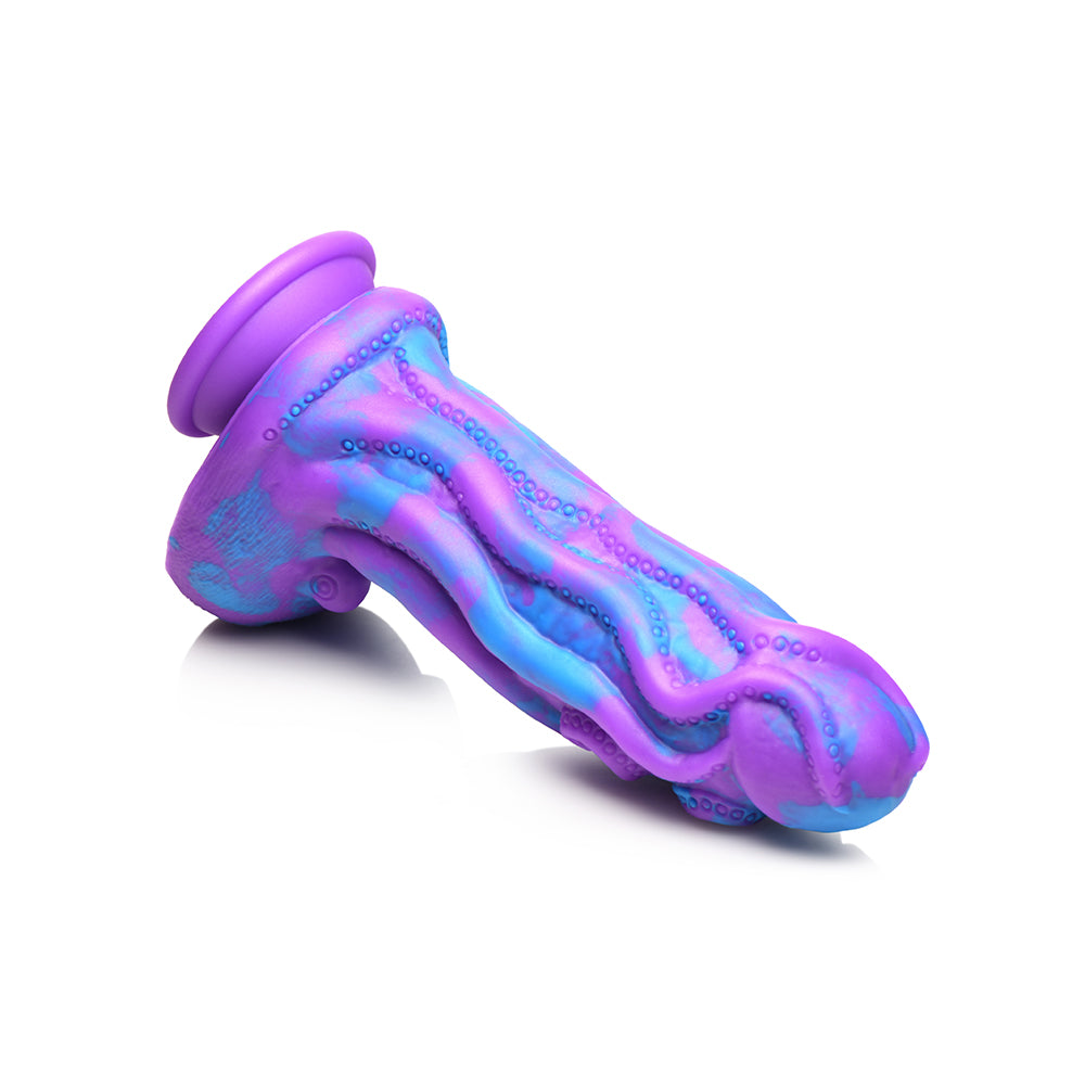 Dildo by XR Brands in Purple displayed for pegging Him or Her