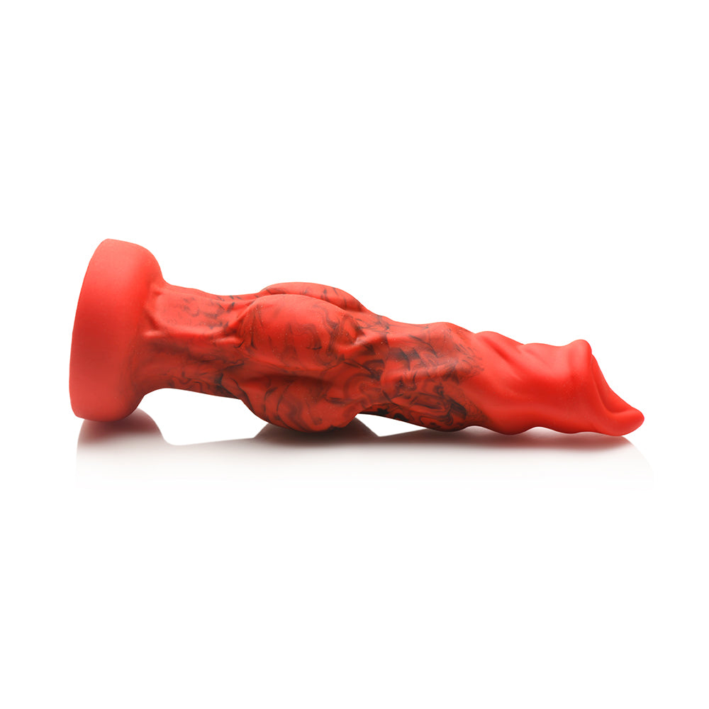 Dildo by XR Brands in Red displayed for pegging Him or Her