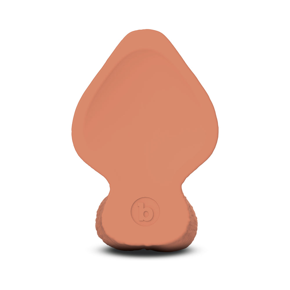 Dildo by b-Vibe in Tan Light Brown Mocha shown for pegging Her or Him