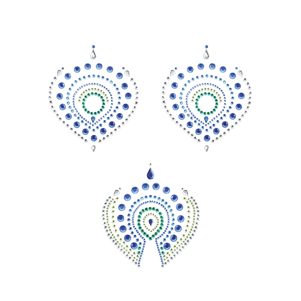 Wearing Flamboyant Blue Green nipples covers by Bijoux Indiscrets can be fun and sexy!