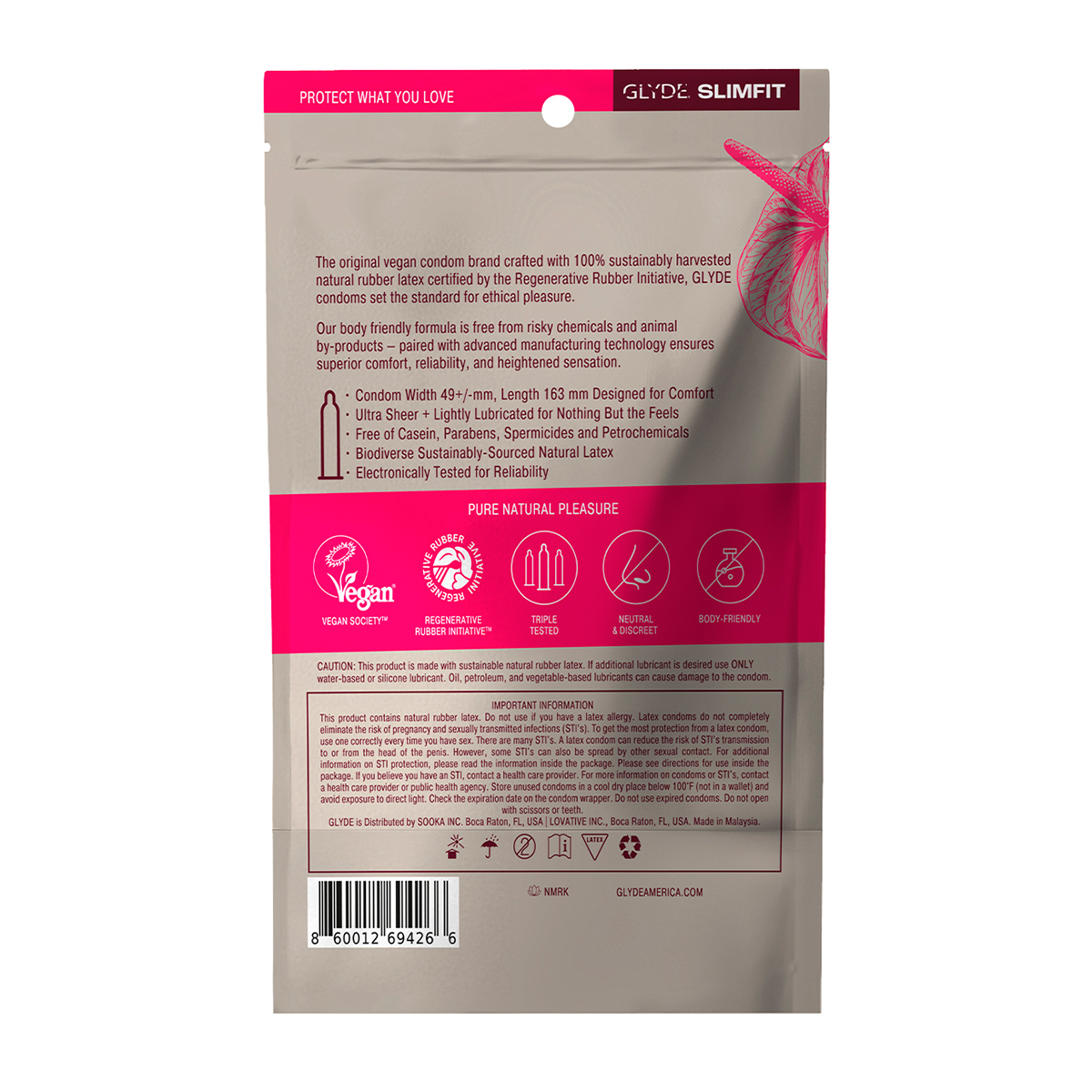 Best Glyde Slimfit Condoms 12pk her care Glyde condoms on sale at herVibrators.com.