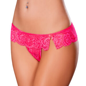Hot Pink Magenta Fuchsia Panties Get It Girl Flutter Thong Diva Pink S/M by Magic Silk