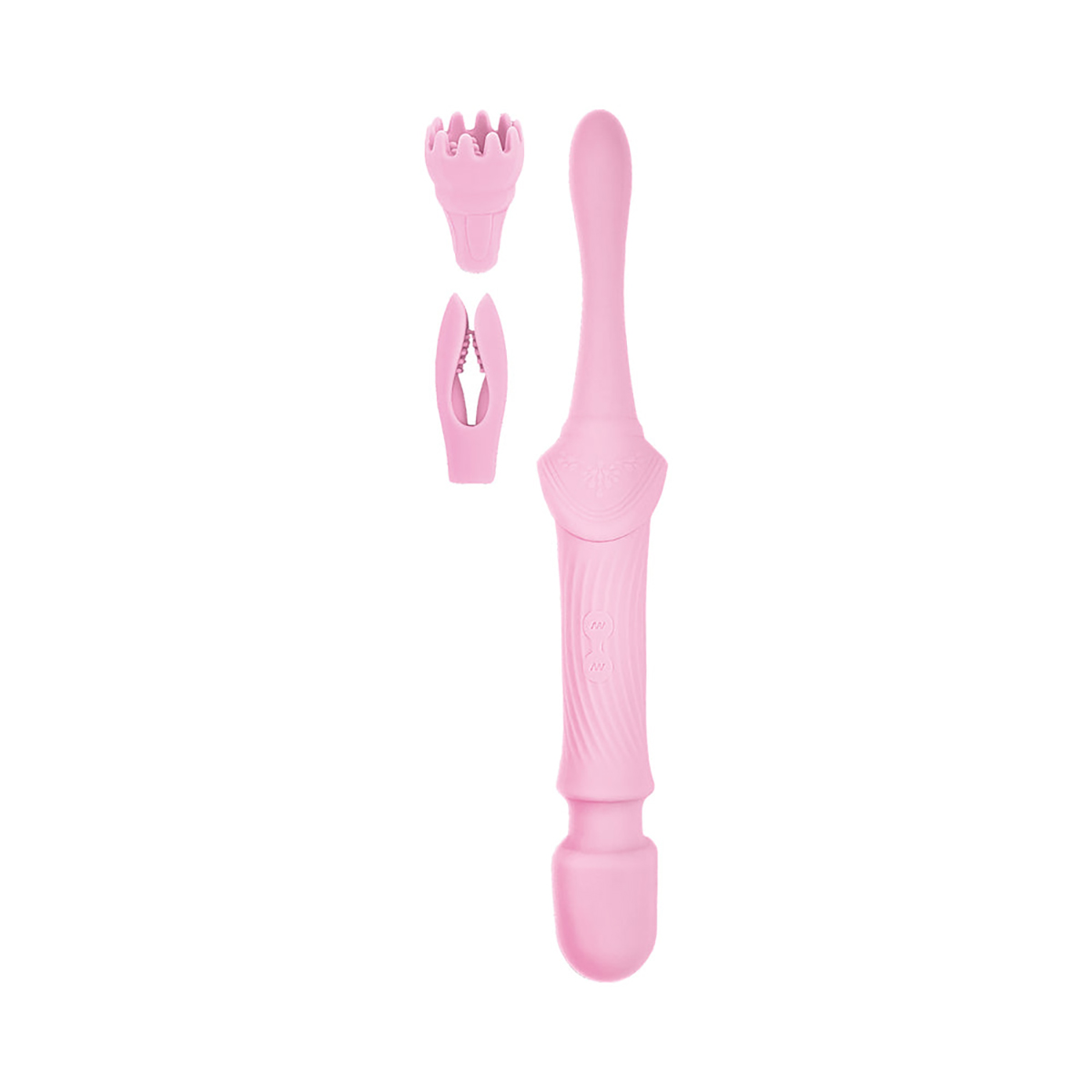 Close-up of the Pink Nasswalk vibrator for texture detail
