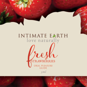 Plant Based Lube Intimate Earth Flavored Glide - Fresh Strawberries Single Foil