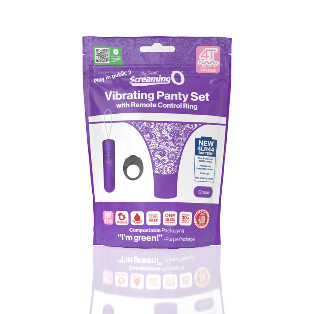 Sexy Purple panties by Screaming O in her favorite color and panty style.