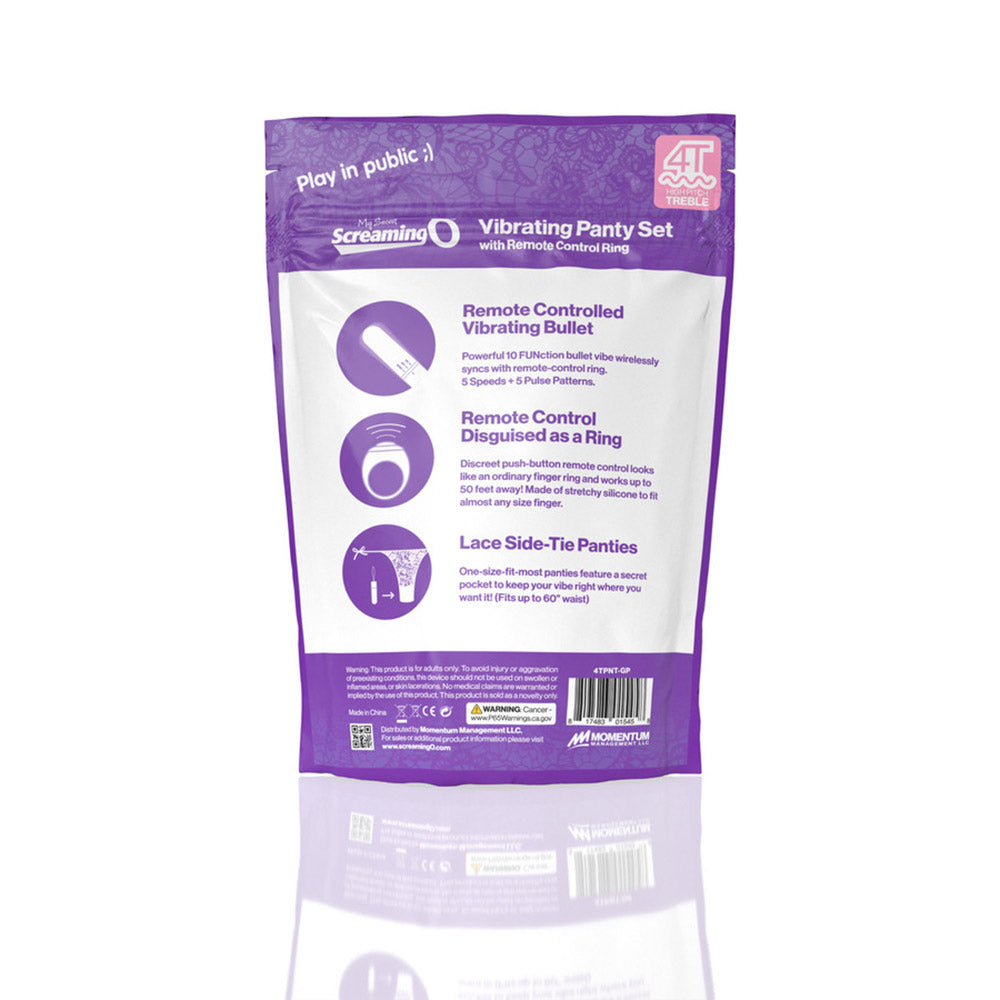 Sexy Purple panties by Screaming O in her favorite color and panty style.