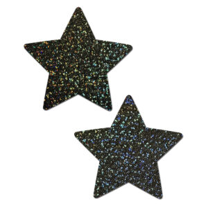 Sexy Nipple Covers  Stars Black Glitter