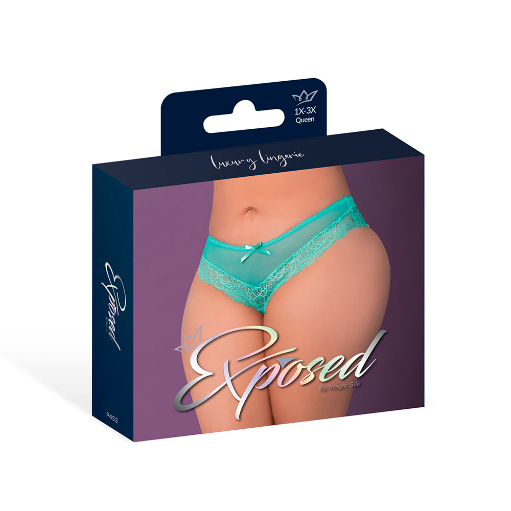 Sexy Teal Turquoise Aqua panties by Magic Silk in her favorite color and panty style.