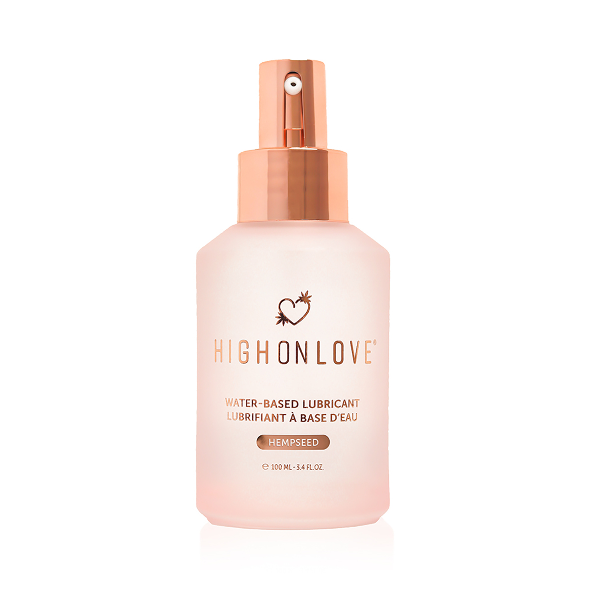 Close-up of  Water Based Lube by HighOnLove with gentle, toy-safe texture