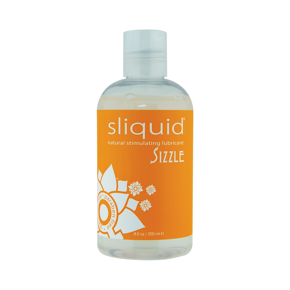 Bottle of  Water Based Lube Sliquid showing clean, lightweight formula