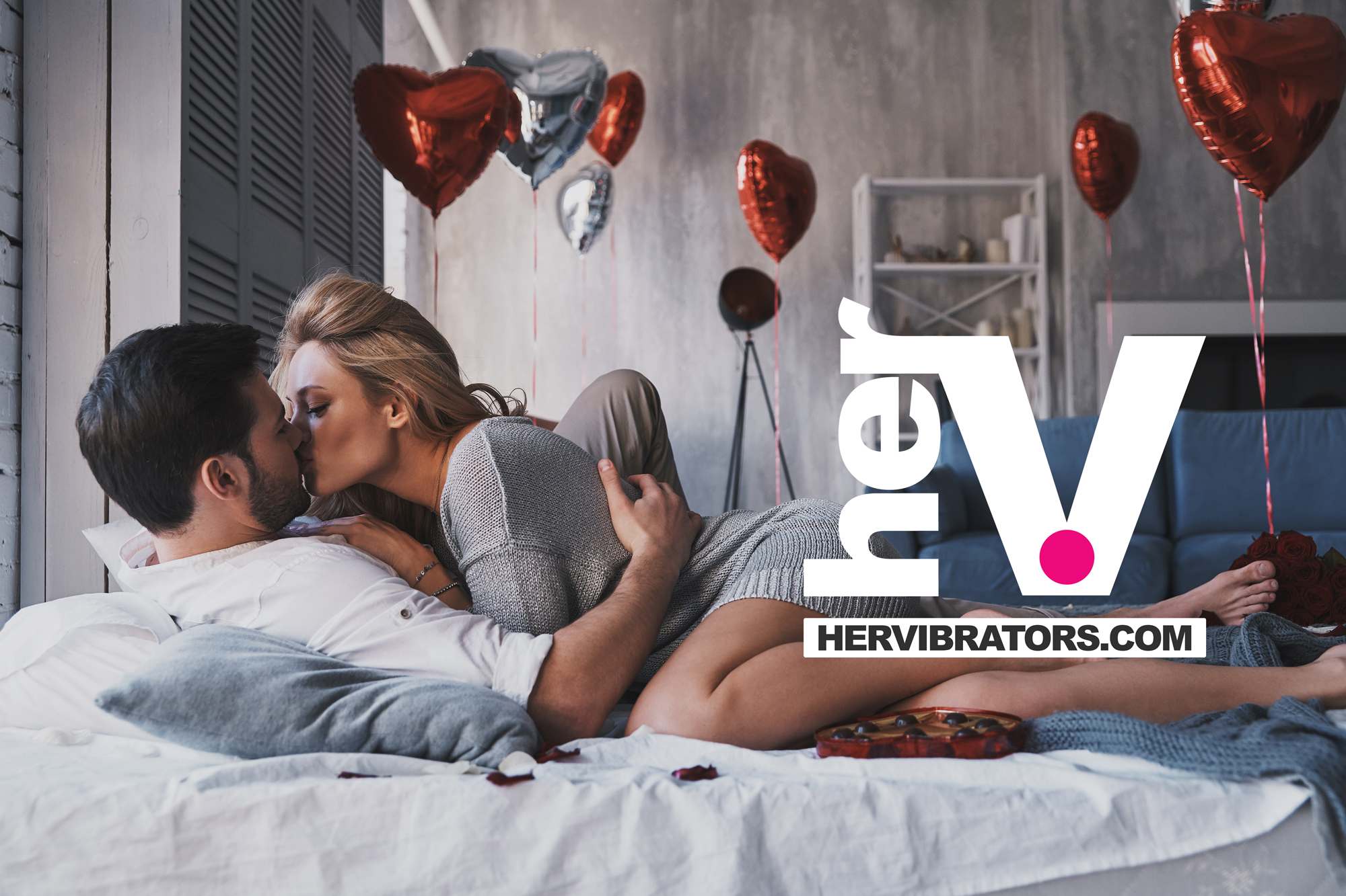 Organic Valentine’s Day gift set with natural intimacy products arranged for a soft, romantic night in.