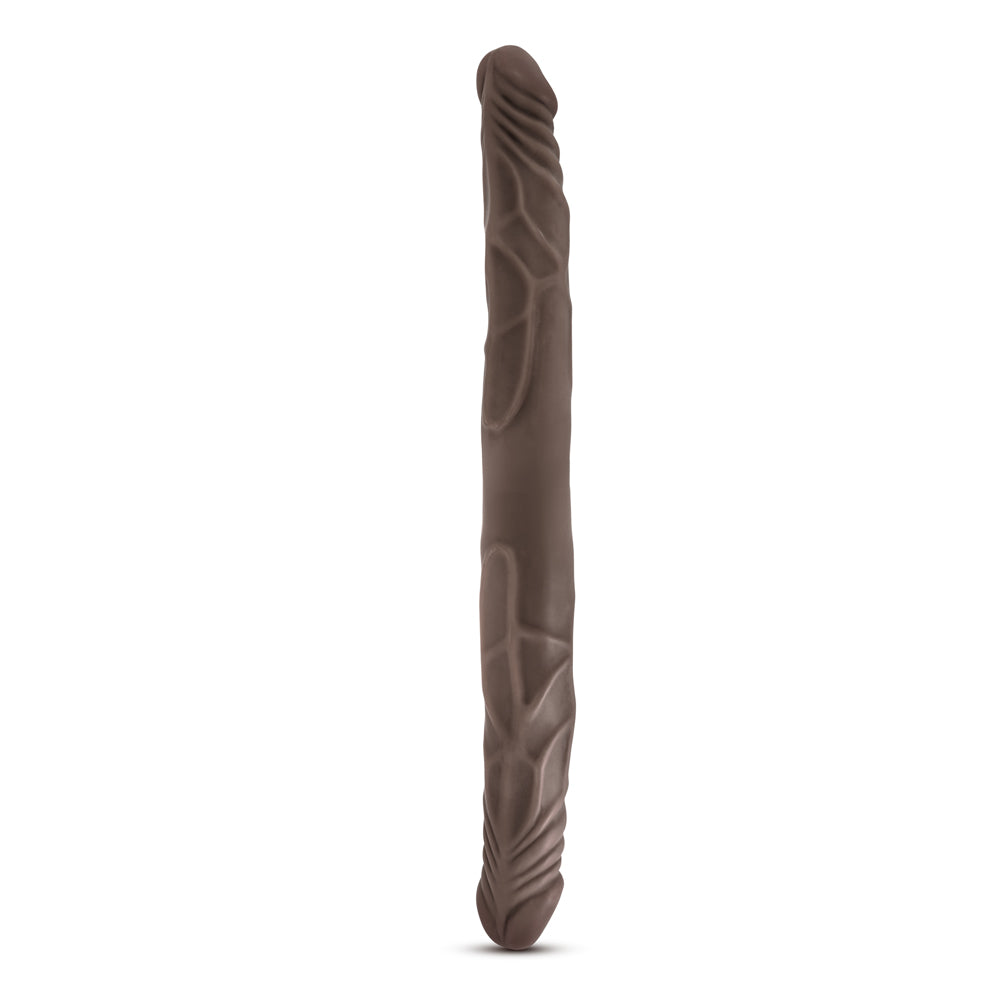 14 inch Dildo from Blush in Dark Brown designed for anal sex with Her or Him