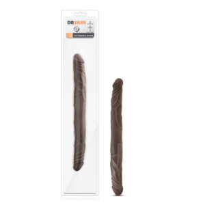 14 inch Dildo Blush Dark Brown Dr Skin Double