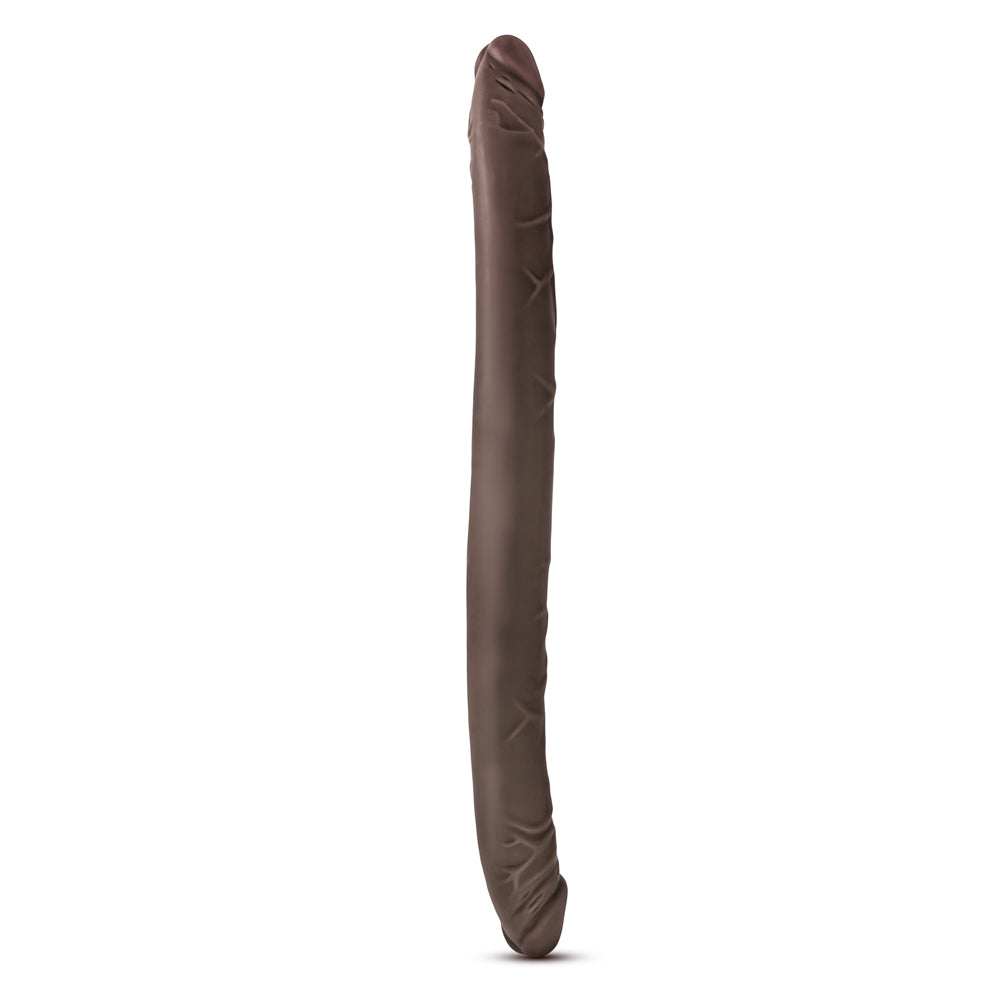 16 inch Dildo from Blush in Dark Brown designed for anal sex with Her or Him