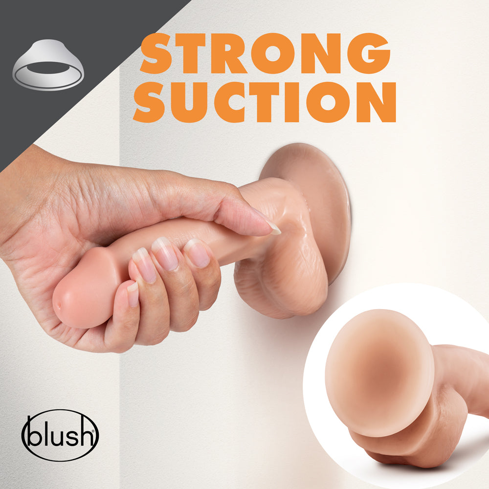 6 inch Dildo from Blush in Vanilla Ivory Beige pictured for anal pleasure for Her or Him