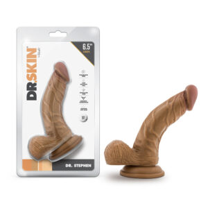 6.5 inch Dildo Blush Tan Light Brown Mocha Dr Skin Dr Stephen with Balls