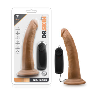 7 inch Dildo Blush Tan Light Brown Mocha Dr Skin Dr Dave Realistic Vibrating