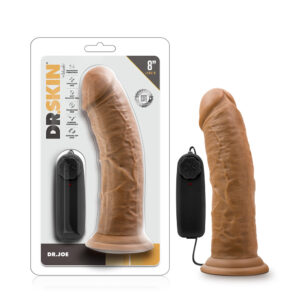 8 inch Dildo Blush Tan Light Brown Mocha Dr Skin Dr Joe Realistic Vibrating