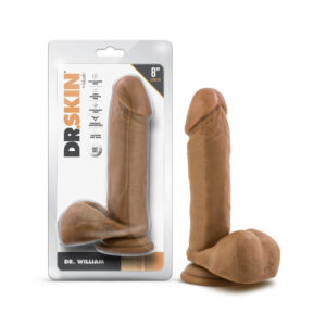 8 inch Dildo Blush Tan Light Brown Mocha Dr Skin Dr William with Balls