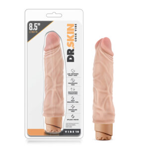 8.5 inch Dildo Blush Vanilla Ivory Beige Dr Skin Cock Vibe 10 Realistic Vibrating Beige