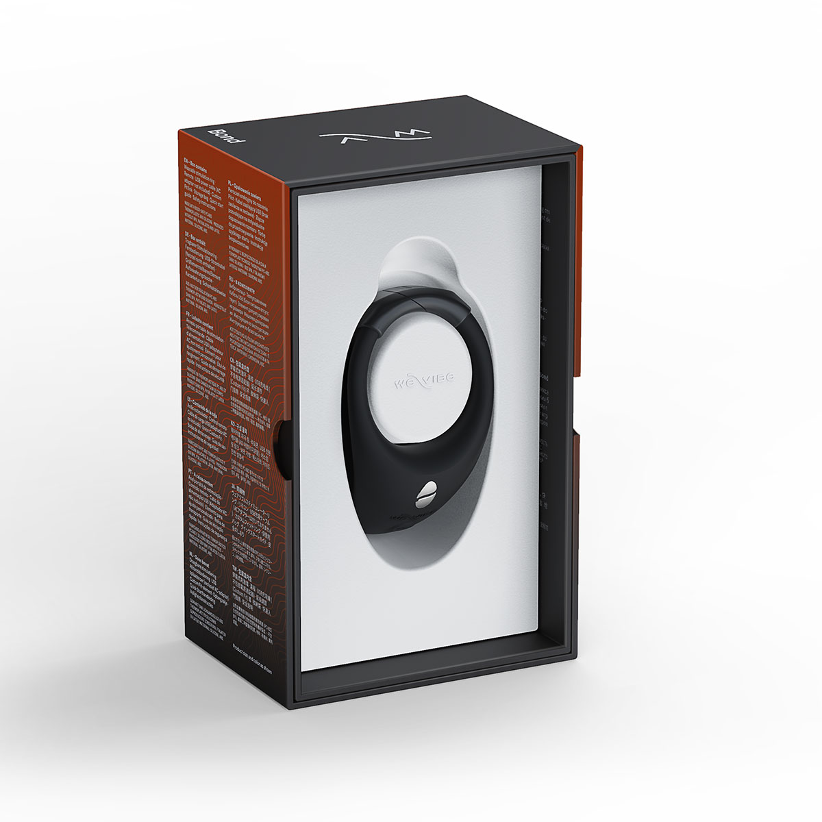 Close-up of the Black We-Vibe vibrator for texture detail