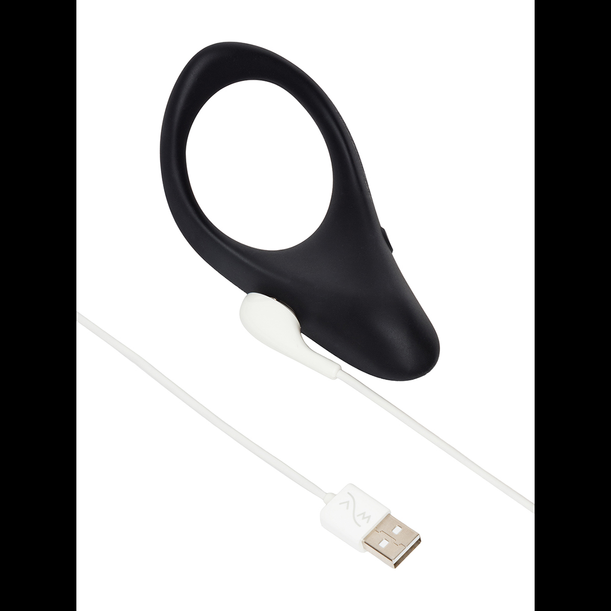 Black We-Vibe vibrator positioned upright for display