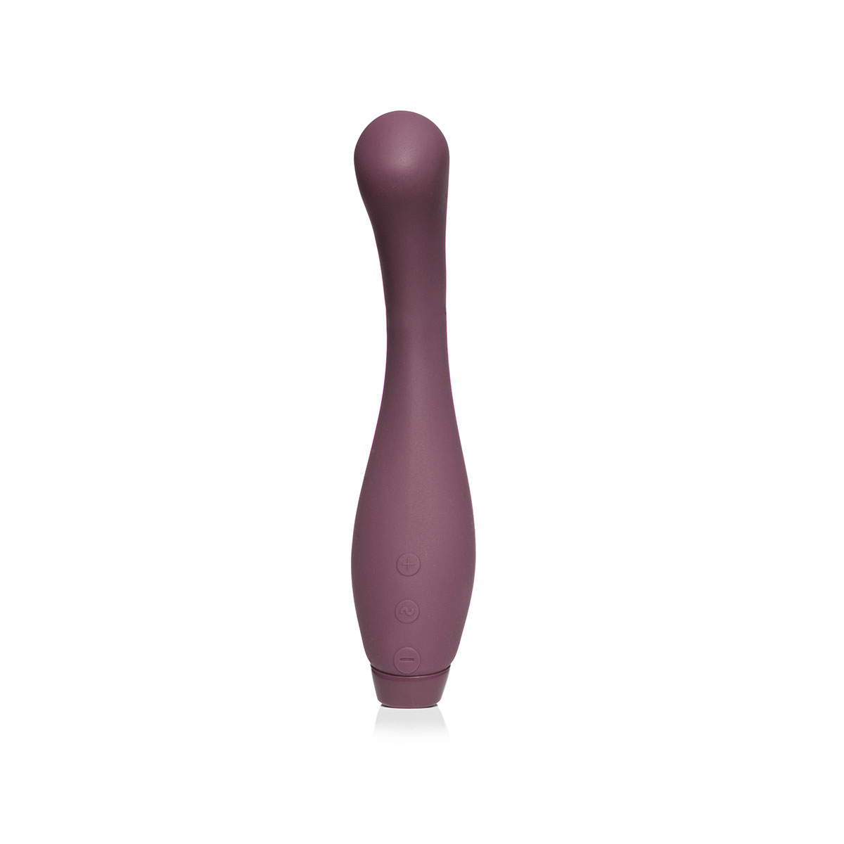 Purple Je Joue vibrator Juno G-Spot shown in hand for scale