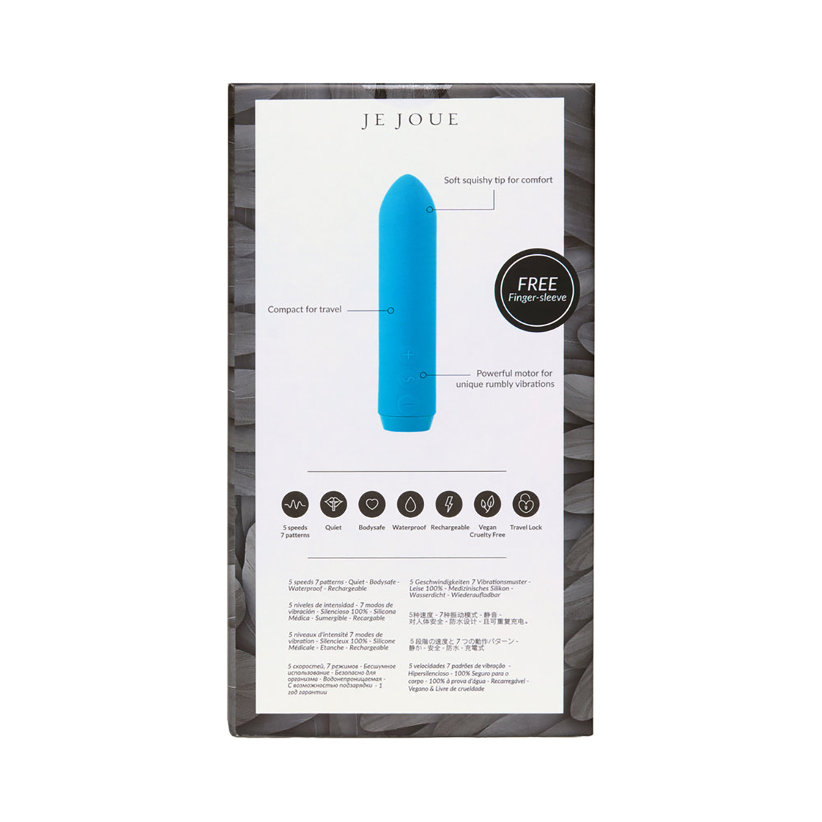 Close-up of the Teal Je Joue vibrator for texture detail