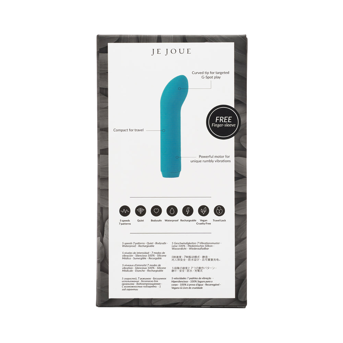 Close-up of the Teal Je Joue vibrator for texture detail