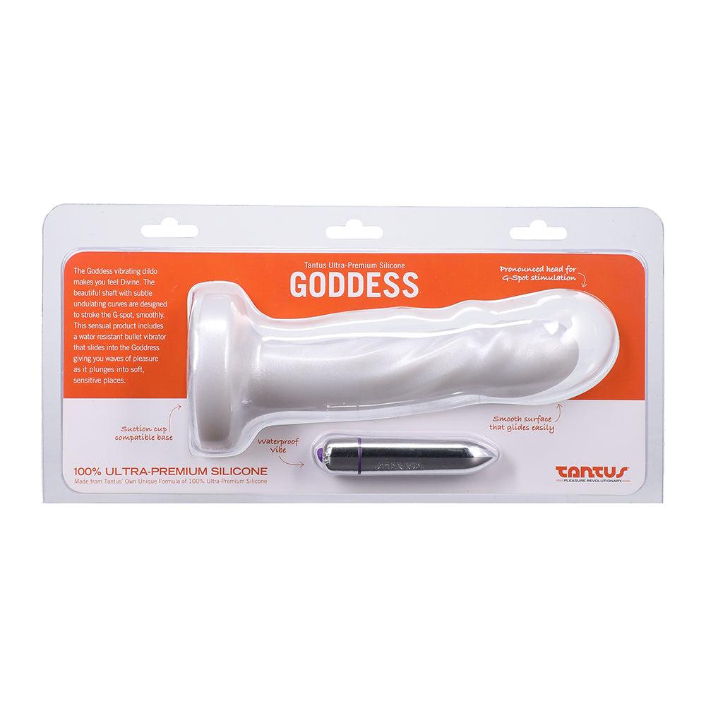 6.25 inch Dildo by Tantus in White shown for use by Her or Him